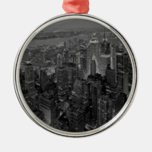 Vintage Old Style New York City Script Metal Ornament