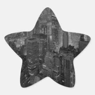 Vintage Old Style New York City Script Star Sticker