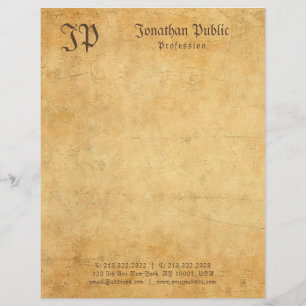 Vintage Old Style Paper Elegant Template Monogram