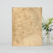 Vintage Old Tea Stained  Letterhead (Standing Front)