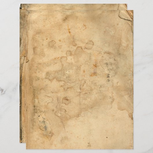 Vintage Old Tea Stained Letterhead (Front/Back)