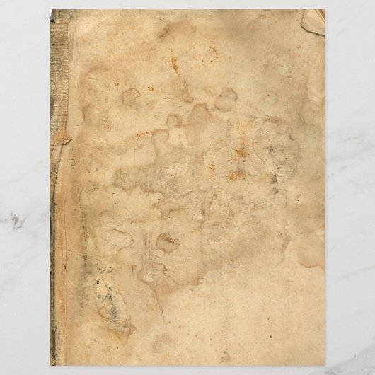 Vintage Old Tea Stained  Letterhead (Back)