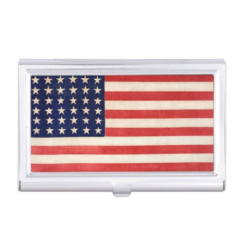 Vintage Old Thirty_Six Star American Flag Business Card Case