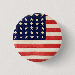 Vintage Old Thirty-Six Star American Flag Button