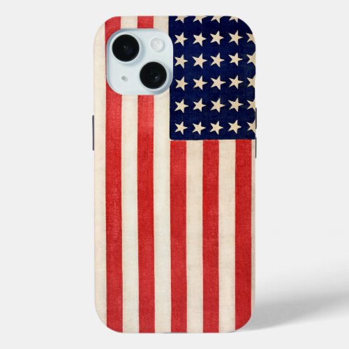 Vintage Old Thirty_Six Star American Flag iPhone 15 Case