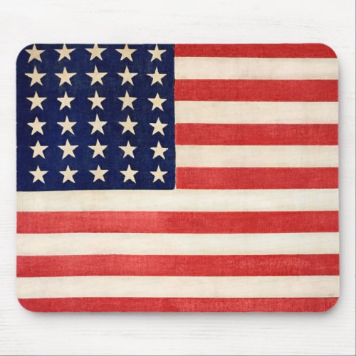 Vintage Old Thirty_Six Star American Flag Mouse Pad