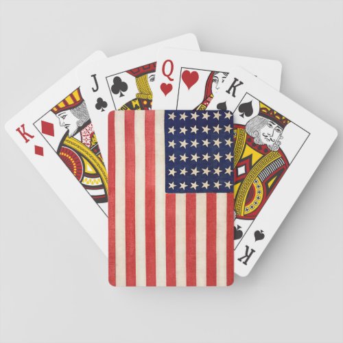 Vintage Old Thirty_Six Star American Flag Poker Cards