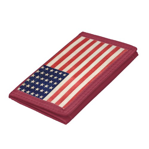 Vintage Old Thirty_Six Star American Flag Trifold Wallet