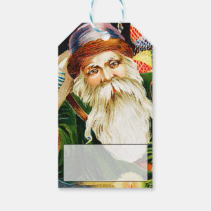 Vintage Old Time Santa Claus Gift Tags
