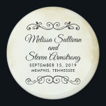Vintage Old-Timey Western Wedding Save the Date Magnet<br><div class="desc">Wedding save the date magnet with a simple western-feel design. Set on a cream colored vintage-looking parchment paper image. Soft brown aged edges give it a chic old-fashioned vibe. Fancy vintage-looking decorative dividers with your personalized text in between.</div>