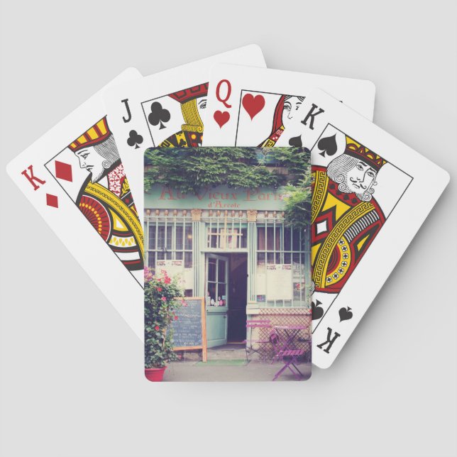 Vintage Old Town Paris Poker Cards (Back)
