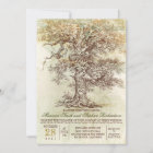 Vintage old tree rustic wedding invitation
