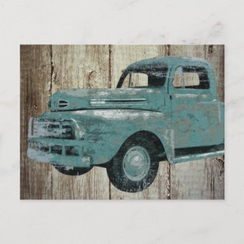 Vintage Old Truck Rustic Country Postcard by WillowTreePrints at Zazzle