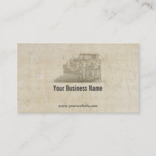 Vintage Old Typewriter Business Card
