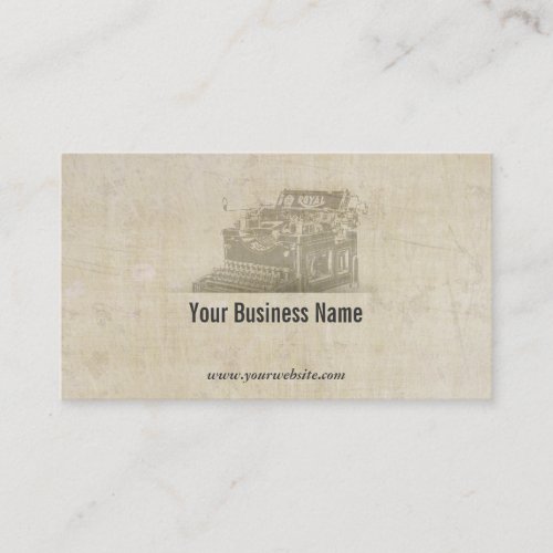 Vintage Old Typewriter Business Card