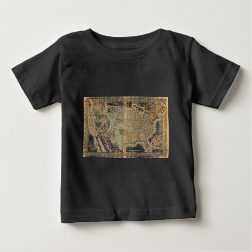 Vintage Old United States USA General Map Baby T_Shirt