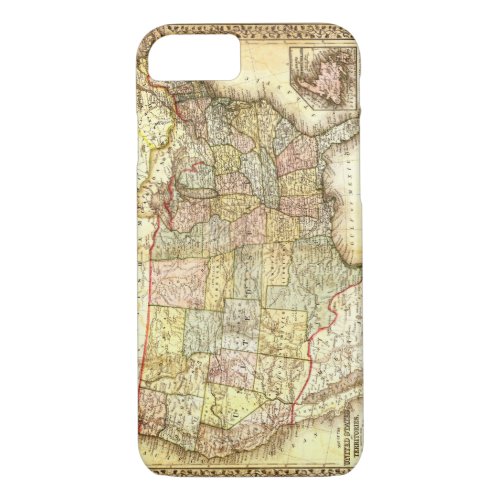 Vintage Old United States USA General Map iPhone 87 Case