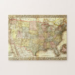 Vintage Old United States USA General Map Jigsaw Puzzle