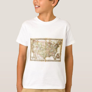 Vintage Old United States USA General Map T-Shirt