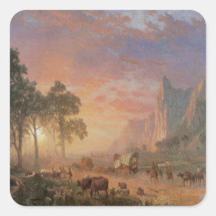 Vintage Old West Cowboys Wagon Train Stickers