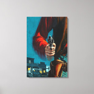 Vintage Old West Gunslinger Cowboy Canvas Print