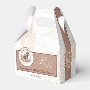 Vintage Old West Rocking Horse Baby Shower Favor Boxes