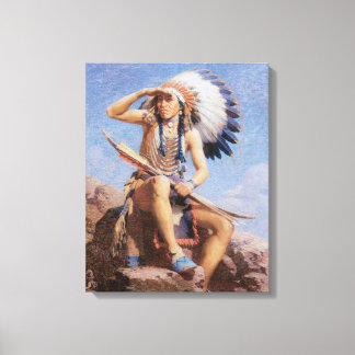Vintage Old West The Scout 1922 Wrapped Canvas Art