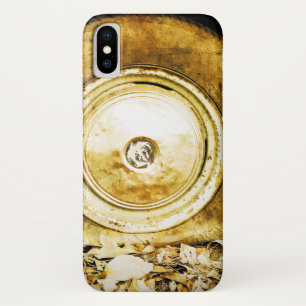 Vintage Old Wheel Of Classic Car iPhone X Case