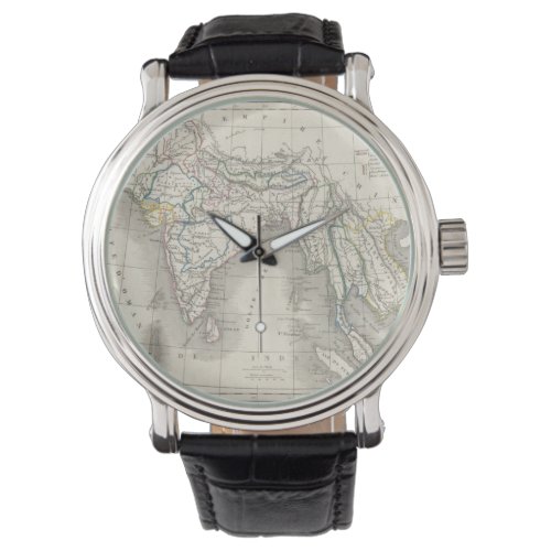 Vintage old world antique India Indian map hipster Watch