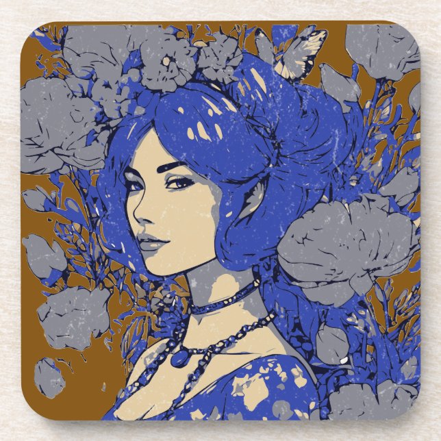 Vintage Old World Beverage Coaster (Front)