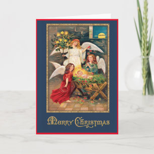 Vintage Old World Christmas Card