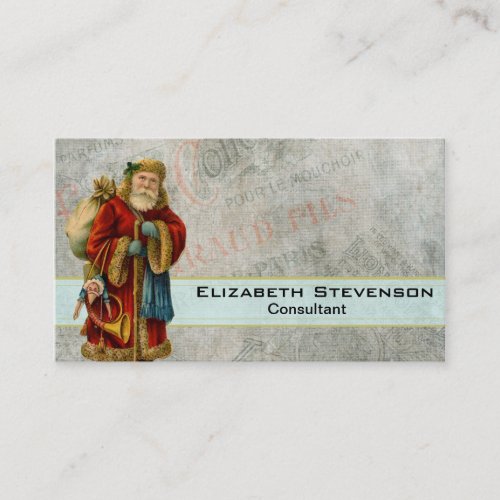 Vintage Old World Christmas Santa Business Card