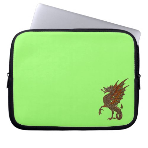 Vintage Old World Dragon on Colour BG Laptop Sleeve