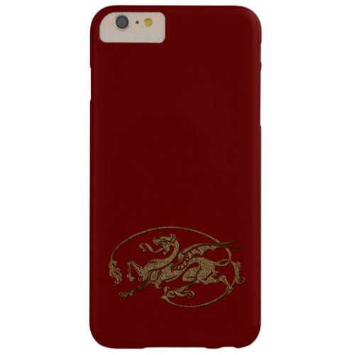 Vintage Old World Dragon on Deep Brown Barely There iPhone 6 Plus Case