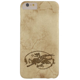 Vintage Old World Dragon on Faux Parchment Barely There iPhone 6 Plus Case