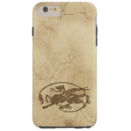 Vintage Old World Dragon on Faux Parchment Tough iPhone 6 Plus Case