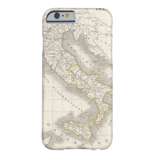 Vintage old world Italy map Italian foodie Barely There iPhone 6 Case