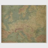 Vintage Old World Map Antique Sepia Wrapping Paper | Zazzle