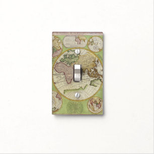 Vintage Old World Map Book Plate Design