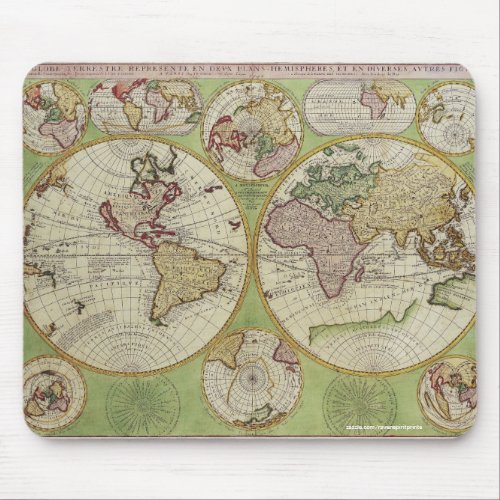 Vintage Old World Map History_lover Design Mouse Pad