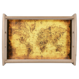 Vintage Old World Map History-lover Serving Tray