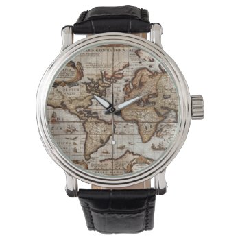 Vintage Old World Map History-lover Watch by EarthGifts at Zazzle