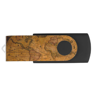 Vintage Old World Map History-lover's Gift Flash Drive