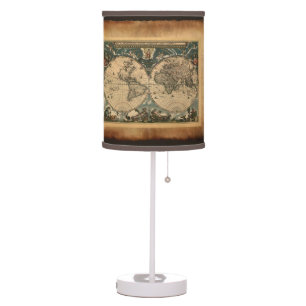 Vintage Old World Map History-lover's Gift Table Lamp