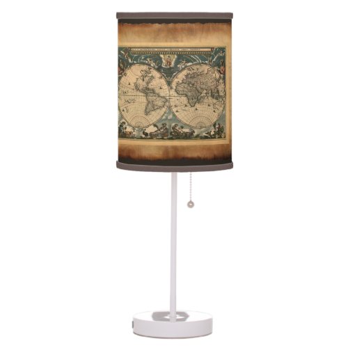 Vintage Old World Map History_lovers Gift Table Lamp