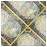 Vintage Old World Map Tiled Pattern Fabric