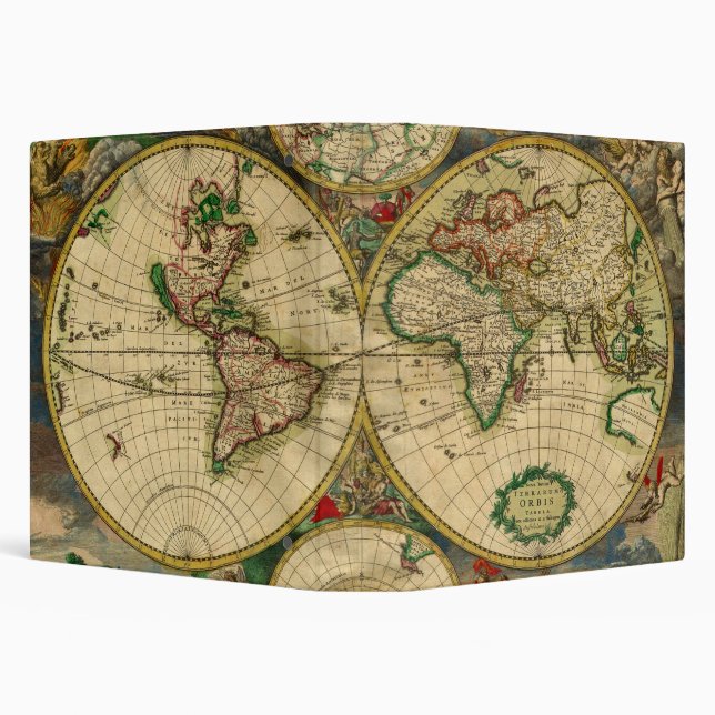 Vintage old world Maps Antique map Binder (Background)