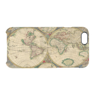 Vintage old world Maps Antique map Clear iPhone 6/6S Case