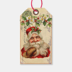 Vintage Old World Santa Gift Tag