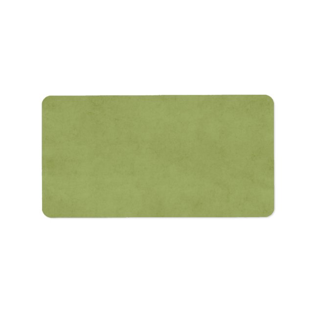 Vintage Olive Green Paper Parchment Background Label (Front)